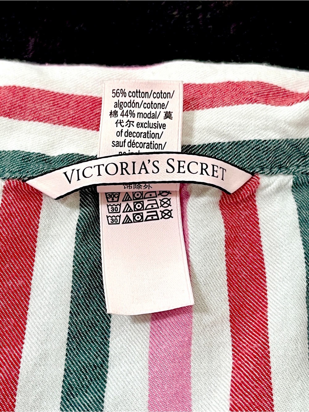 Victoria's Secret Pink Stripe Flannel Pajama Shorts Set Size L - Picture 9 of 9